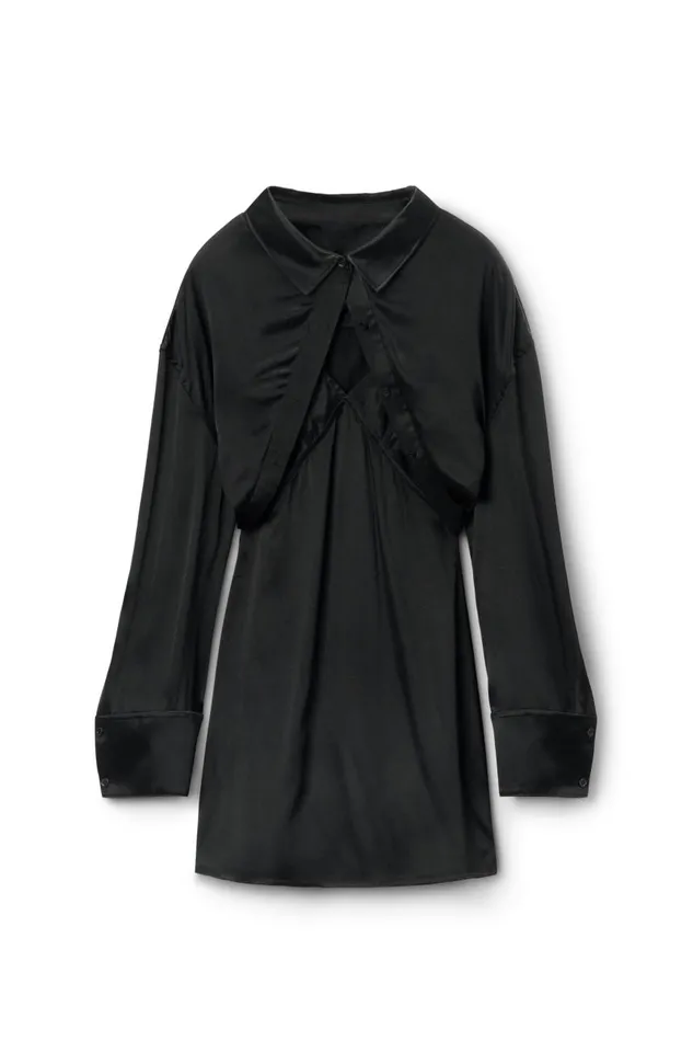 Alexander Wang Dresses Women PreStyled Bolero and Slip Dress In Satin