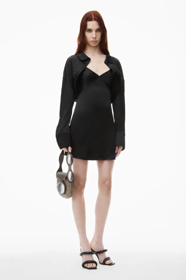 Alexander Wang Dresses Women PreStyled Bolero and Slip Dress In Satin