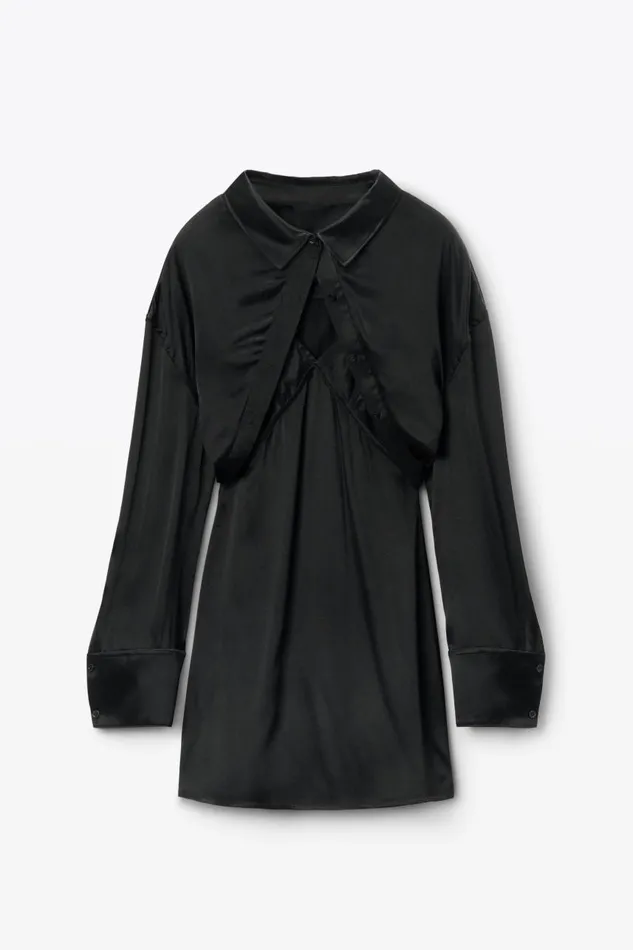 Alexander Wang Dresses Women PreStyled Bolero and Slip Dress In Satin