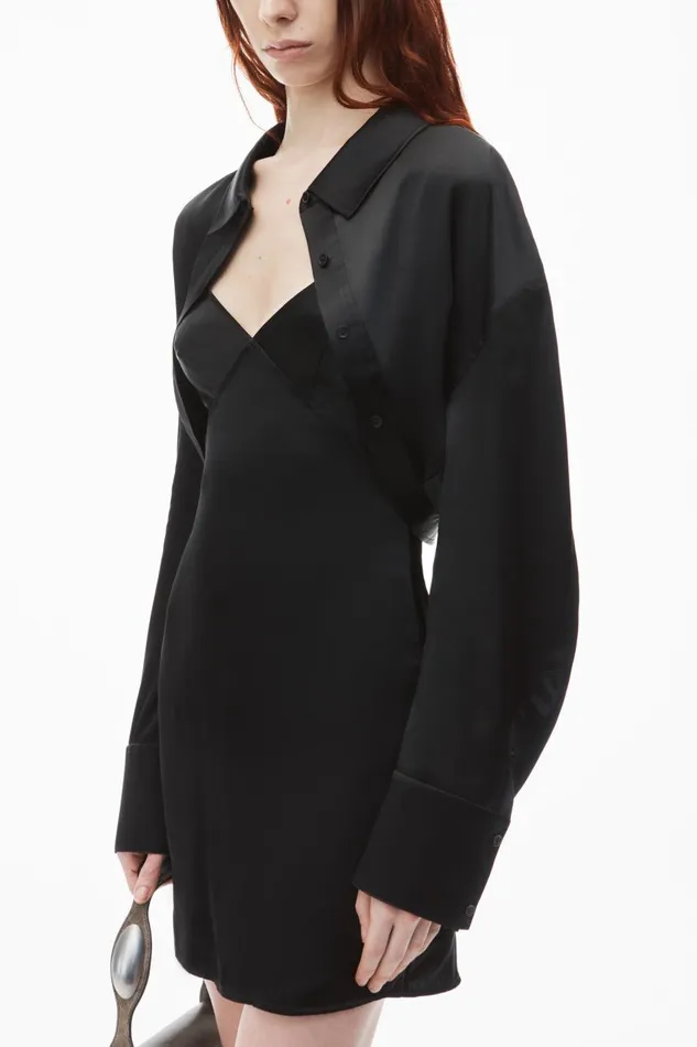 Alexander Wang Dresses Women PreStyled Bolero and Slip Dress In Satin