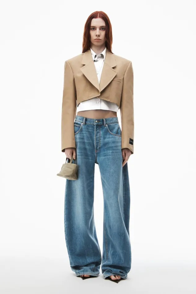 Alexander Wang Jackets Women PreStyled Cropped Blazer With Dickie