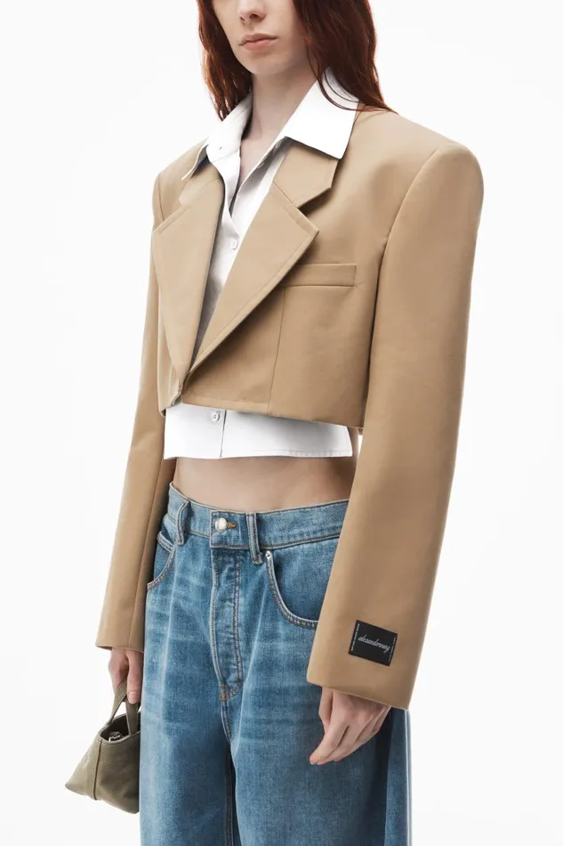 Alexander Wang Jackets Women PreStyled Cropped Blazer With Dickie