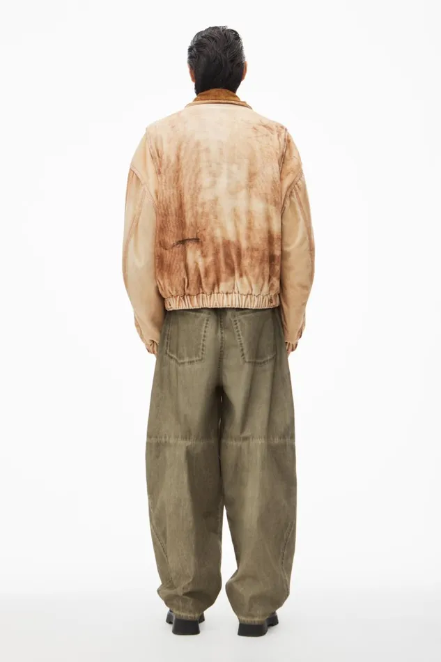 Alexander Wang Outerwear Men Bomber Jacket In Workwear TrompeL039oeilPrint Velour