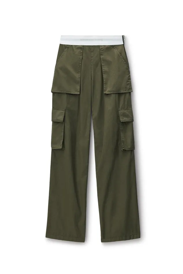 Alexander Wang Pants Women MidRise Cargo Rave Pants In Cotton Twill