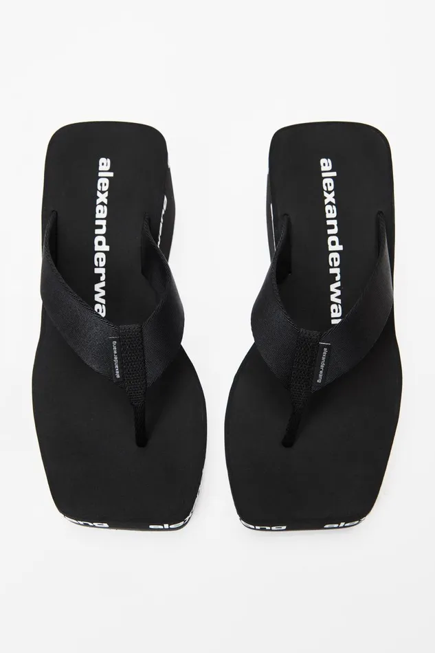 Alexander Wang Shoes Women Aw 70mm Nylon Wedge Flip Flops