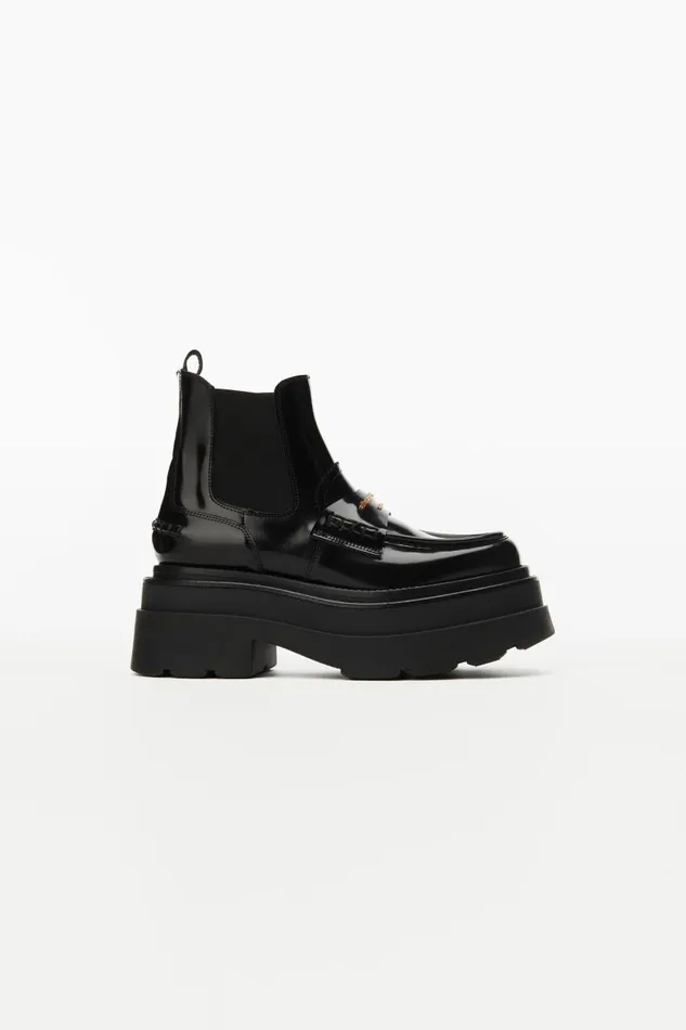 Alexander Wang Shoes Women Carter Platform Loafer Boot In Leather