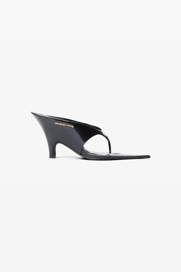 Alexander Wang Shoes Women Irina 90mm Pointy Toe Sandal In Calf Leather