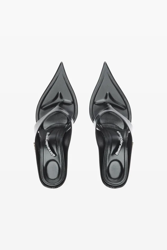 Alexander Wang Shoes Women Irina 90mm Pointy Toe Sandal In Calf Leather