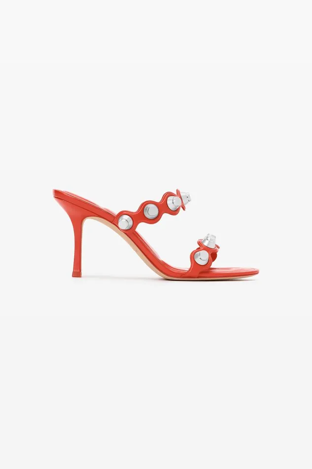 Alexander Wang Shoes Women Riot 85mm Lambskin Leather Sandal