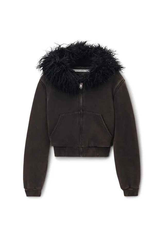 Alexander Wang Sweatshirts Women Hoodie With Mongolian Hood