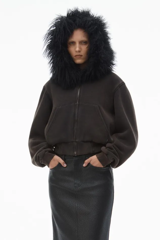 Alexander Wang Sweatshirts Women Hoodie With Mongolian Hood