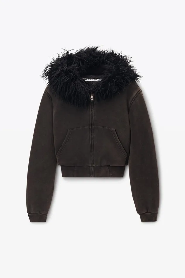 Alexander Wang Sweatshirts Women Hoodie With Mongolian Hood