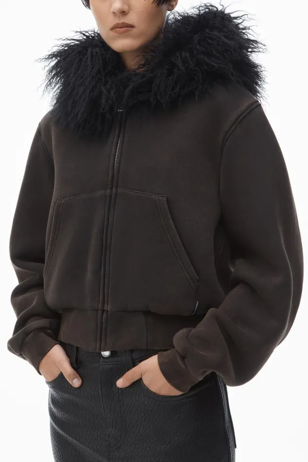 Alexander Wang Sweatshirts Women Hoodie With Mongolian Hood