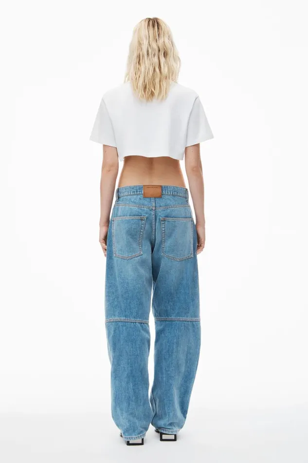 Alexander Wang TShirts Women Cropped Tee In High Twist Jersey