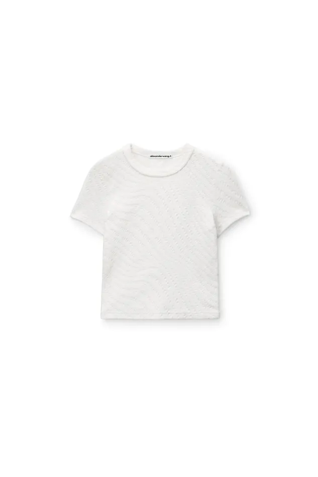 Alexander Wang Tops and Shirts Women Logo Jacquard Short Sleeve Baby Tee