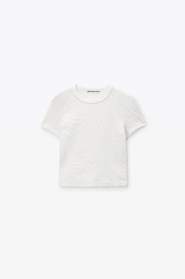 Alexander Wang Tops and Shirts Women Logo Jacquard Short Sleeve Baby Tee