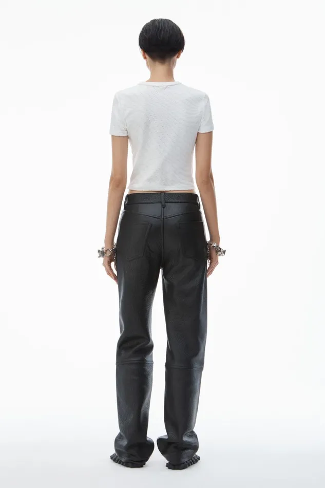 Alexander Wang Tops and Shirts Women Logo Jacquard Short Sleeve Baby Tee