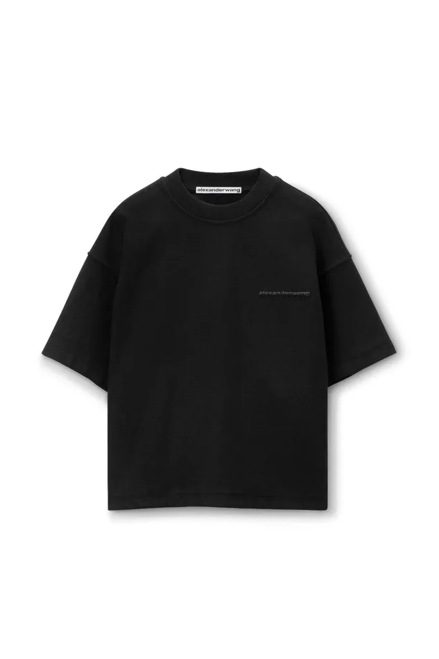 Alexander Wang Tops Men Puffed Logo Oversize Tee In Cotton