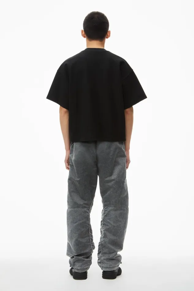 Alexander Wang Tops Men Puffed Logo Oversize Tee In Cotton