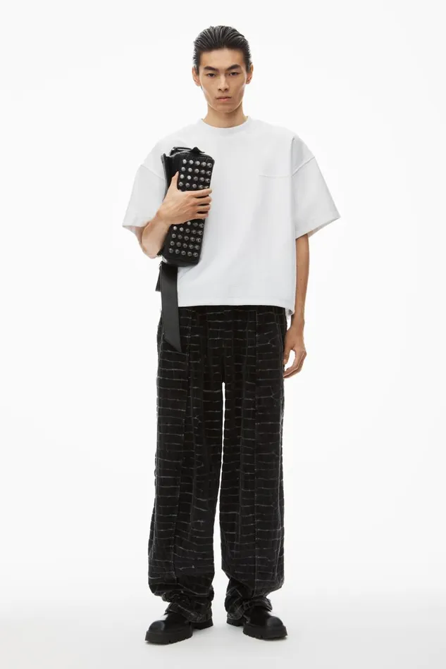 Alexander Wang Tops Men Puffed Logo Oversize Tee In Cotton