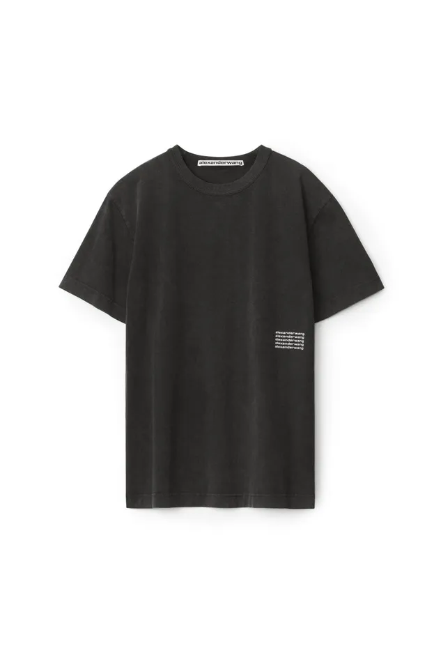 Alexander Wang UnisexWomenMen Acid Wash Tee In High Twist Jersey