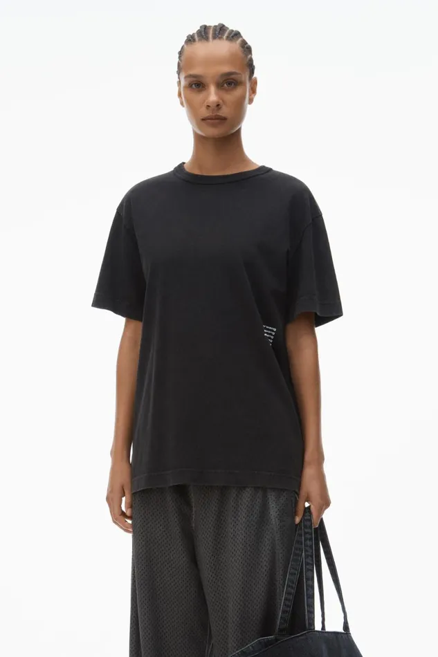 Alexander Wang UnisexWomenMen Acid Wash Tee In High Twist Jersey