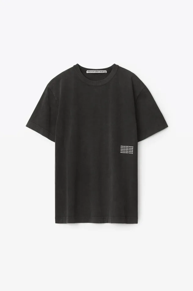 Alexander Wang UnisexWomenMen Acid Wash Tee In High Twist Jersey