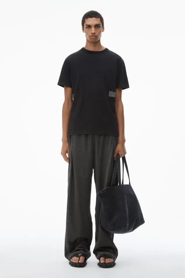 Alexander Wang UnisexWomenMen Acid Wash Tee In High Twist Jersey