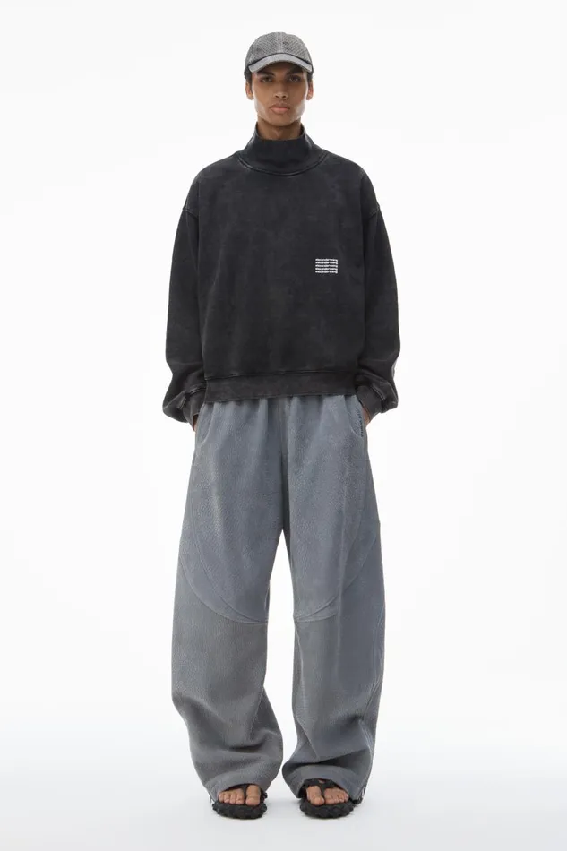 Alexander Wang UnisexWomenMen High Neck Sweatshirt In Dense Fleece