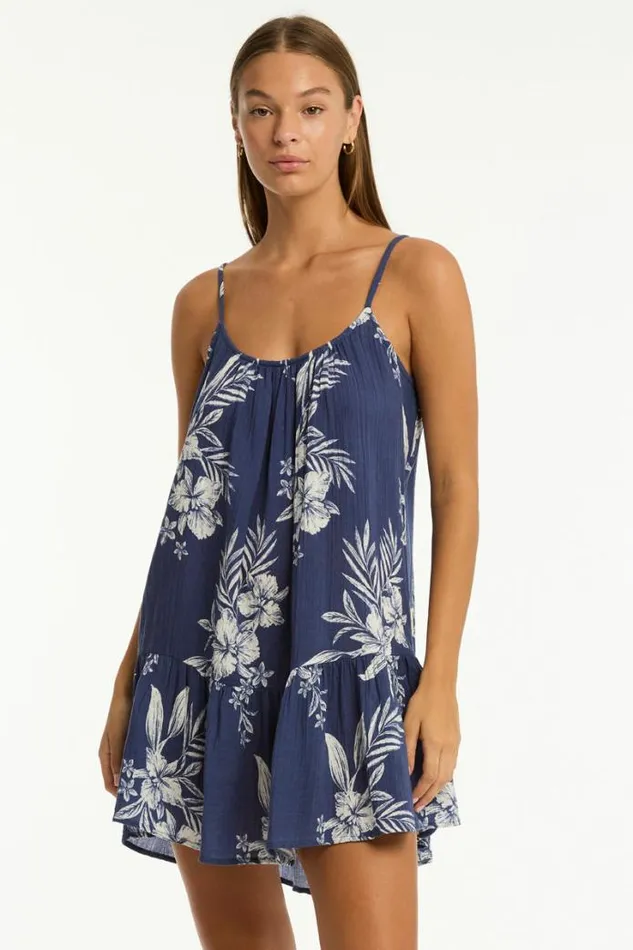 Aloha Short Sundress Aloha French Navy Women Sea Level Dresses