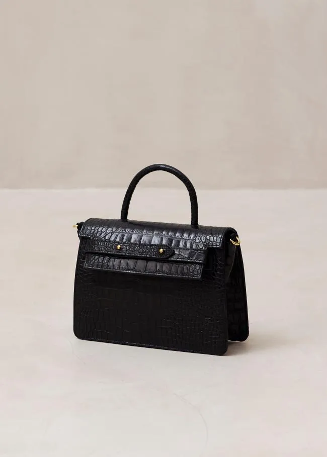 ALOHAS Bags The M Exotic 8211 Black Leather Handbag 8211 Women