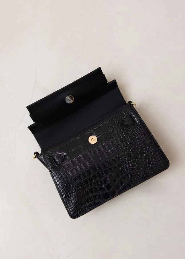 ALOHAS Bags The M Exotic 8211 Black Leather Handbag 8211 Women