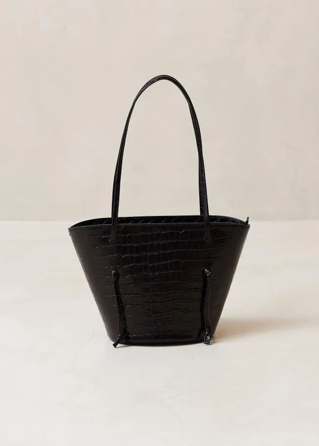ALOHAS Bags The Tangle 8211 Black Croc Leather Shoulder Bag 8211 Women
