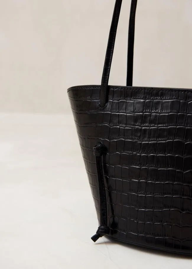 ALOHAS Bags The Tangle 8211 Black Croc Leather Shoulder Bag 8211 Women