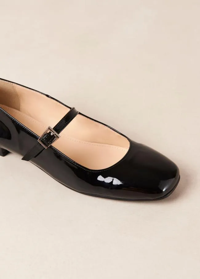 ALOHAS Ballet Flats Por Do Sol 8211 Black Patent Ballet Pumps 8211 Women