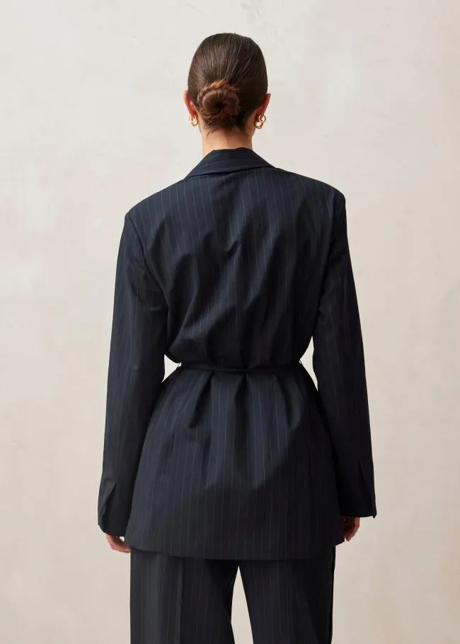 ALOHAS Blazers Lulus 8211 Navy Pinstripe Blazer 8211 Women