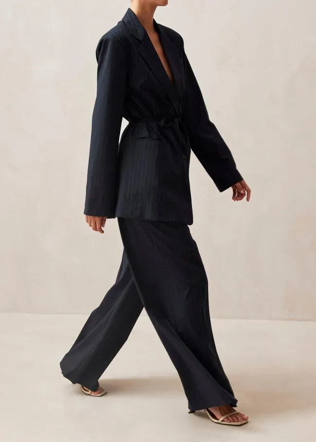 ALOHAS Blazers Lulus 8211 Navy Pinstripe Blazer 8211 Women