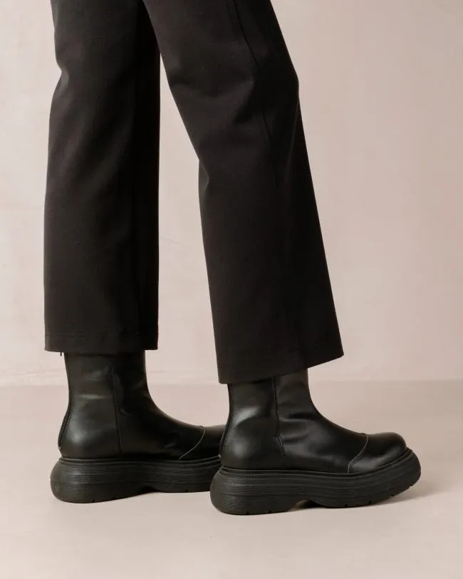 ALOHAS Boots Ink 8211 Black Vegan Leather Boots 8211 Women