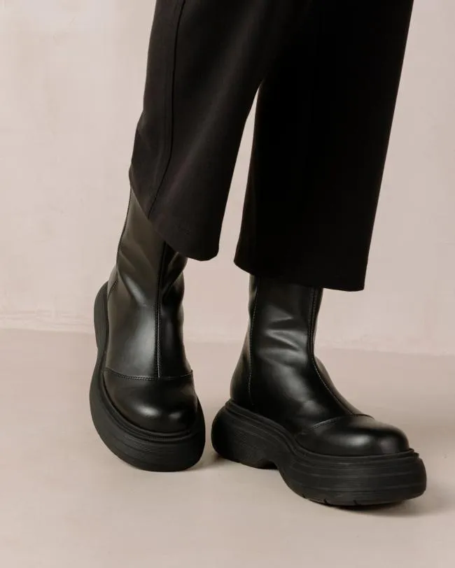 ALOHAS Boots Ink 8211 Black Vegan Leather Boots 8211 Women