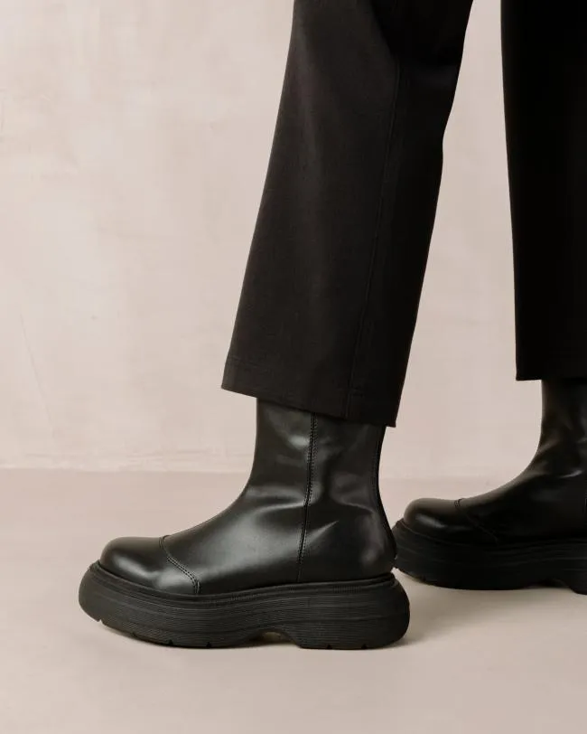 ALOHAS Boots Ink 8211 Black Vegan Leather Boots 8211 Women