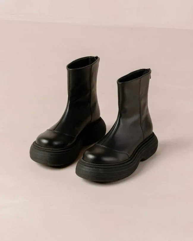 ALOHAS Boots Ink 8211 Black Vegan Leather Boots 8211 Women