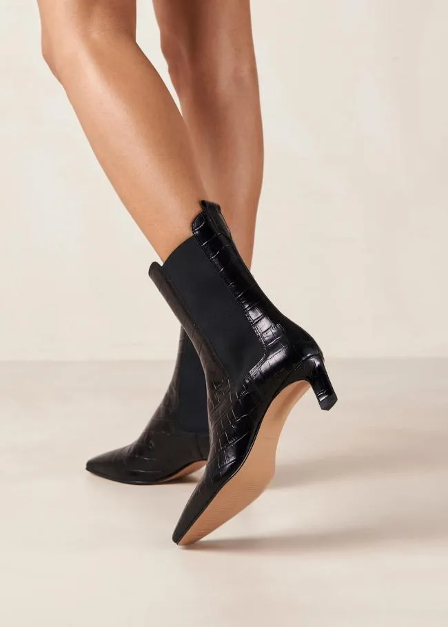 ALOHAS Boots Kaleo 8211 Black Kitten Heel Ankle Boots 8211 Women
