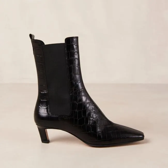 ALOHAS Boots Kaleo 8211 Black Kitten Heel Ankle Boots 8211 Women