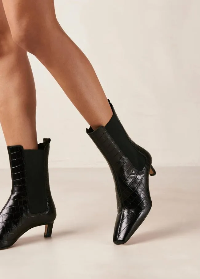 ALOHAS Boots Kaleo 8211 Black Kitten Heel Ankle Boots 8211 Women