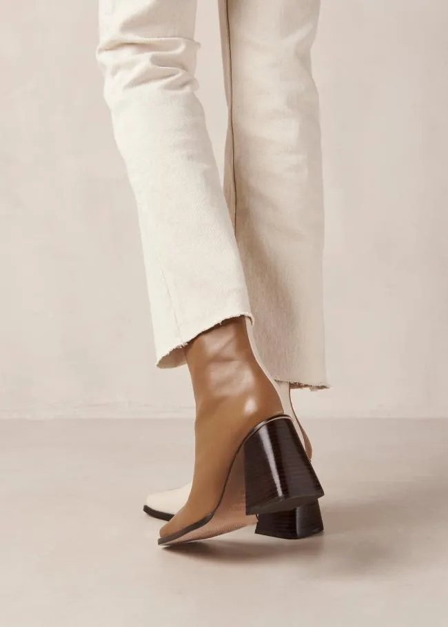 ALOHAS Boots South Bicolor 8211 Brown And Beige Leather Boots 8211 Women
