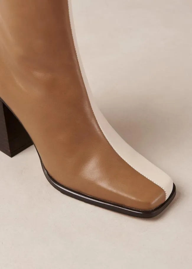 ALOHAS Boots South Bicolor 8211 Brown And Beige Leather Boots 8211 Women