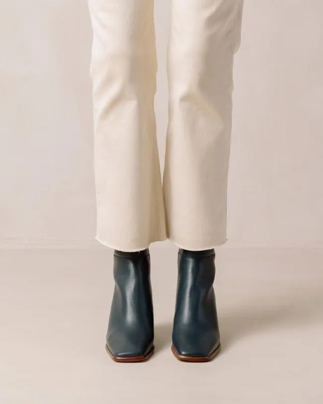 ALOHAS Boots West Vintage 8211 Blue Leather Boots 8211 Women
