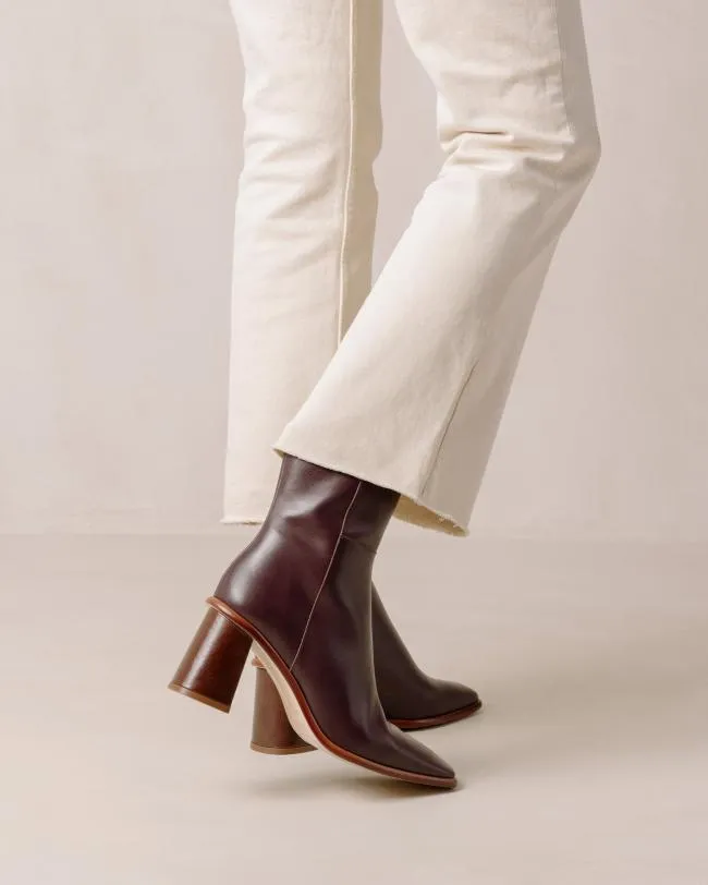 ALOHAS Boots West Vintage 8211 Red Leather Boots 8211 Women