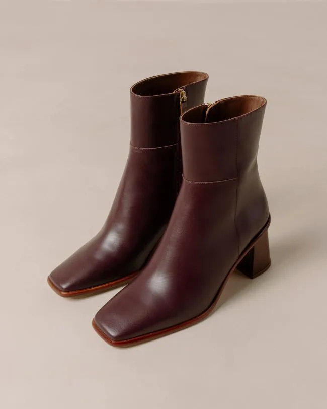 ALOHAS Boots West Vintage 8211 Red Leather Boots 8211 Women
