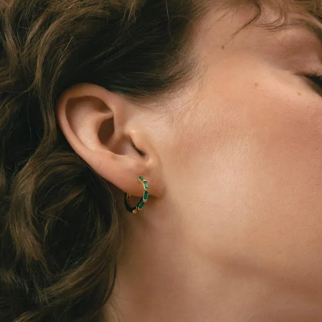 ALOHAS Jewelry Orlop 8211 Gold And Green Earrings 8211 Women